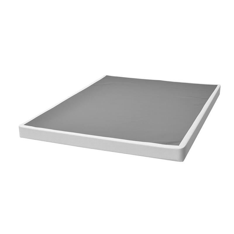 Black Steel Frame Heavy-Duty Queen Box Spring Bed Frame with 4-Inch Foundation