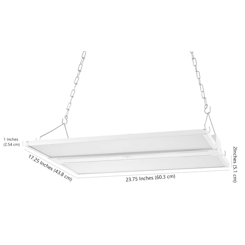23.75 in. 220-Watt Integrated LED Motion Sensor Shop Light with 28600 Lumens 5000K, White by JONATHAN Y