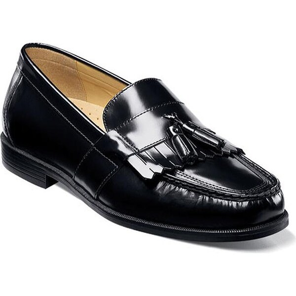 Nunn Bush Men's Keaton 84198 Moc Toe Kiltie Tasseled Slip On Black Leather