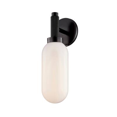 Annex 1-light Wall Sconce with Opal White Glass