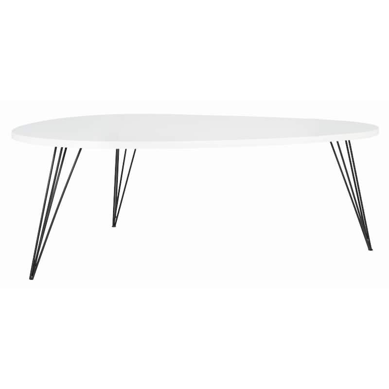 SAFAVIEH Louann Oak Finish/ Black Coffee Table - 44" x 31.5" x 15.6" - 44Wx32Dx16H - White