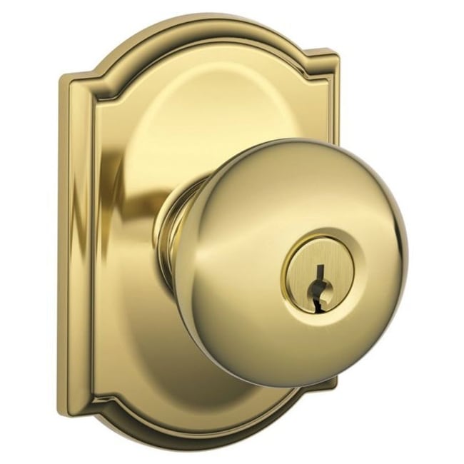 Schlage F51ABWE619GSN Satin Nickel Bowery Keyed Entry Panic Proof