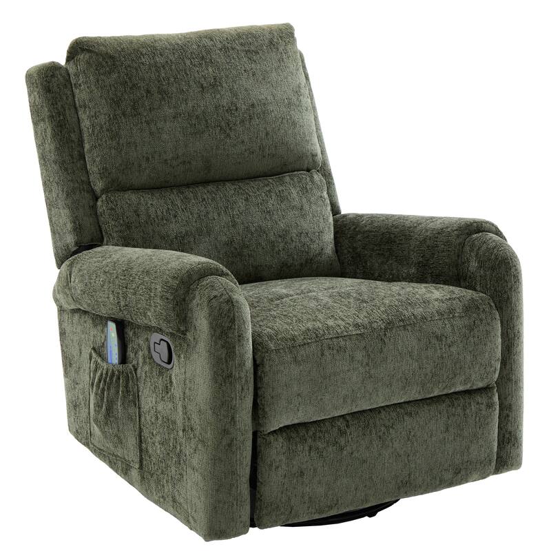 Manual Recliner Massage Recliner Chair Nursery Recliner Chair Swivel Rocker Recliner Sofa with a Side Storage Pocket