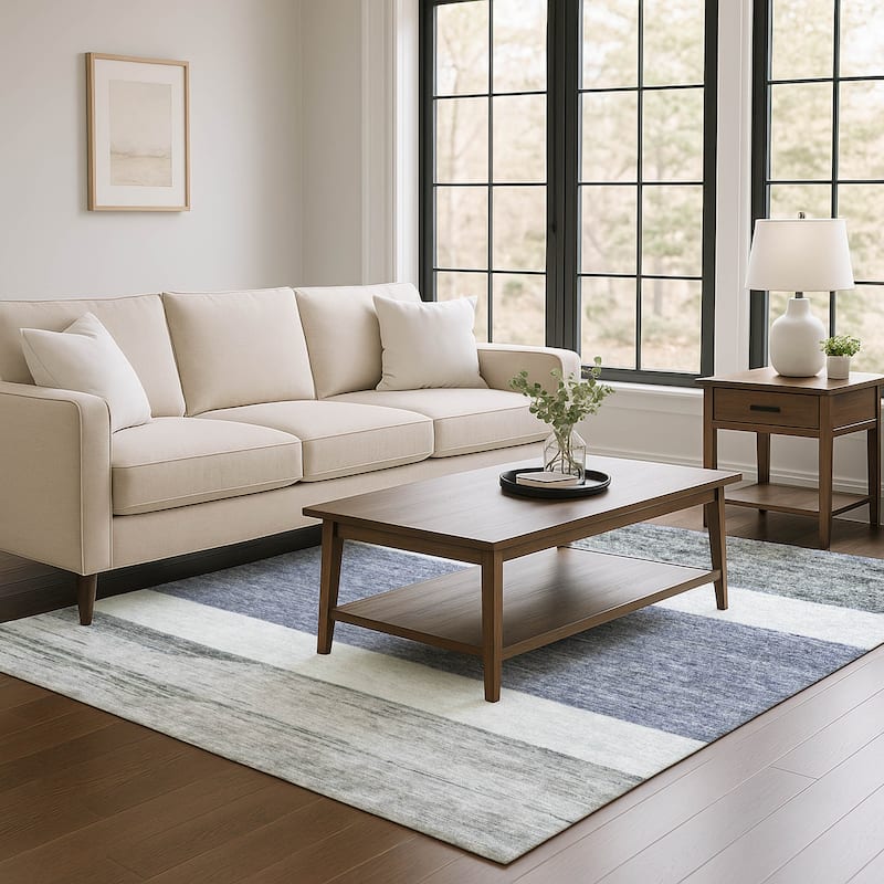 Premium Washable Super Soft Ombre Gabbeh Mayfield Rug - Denim - 2'6" x 3'10"