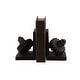 preview thumbnail 3 of 8, Brown Polystone Industrial Gear Bookends (Set of 2) - S/2 7"H, 5"W