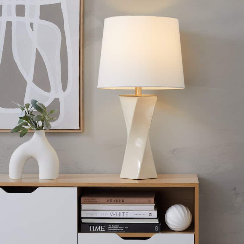 Porch & Den Sauda Square 27" Ceramic Table Lamp