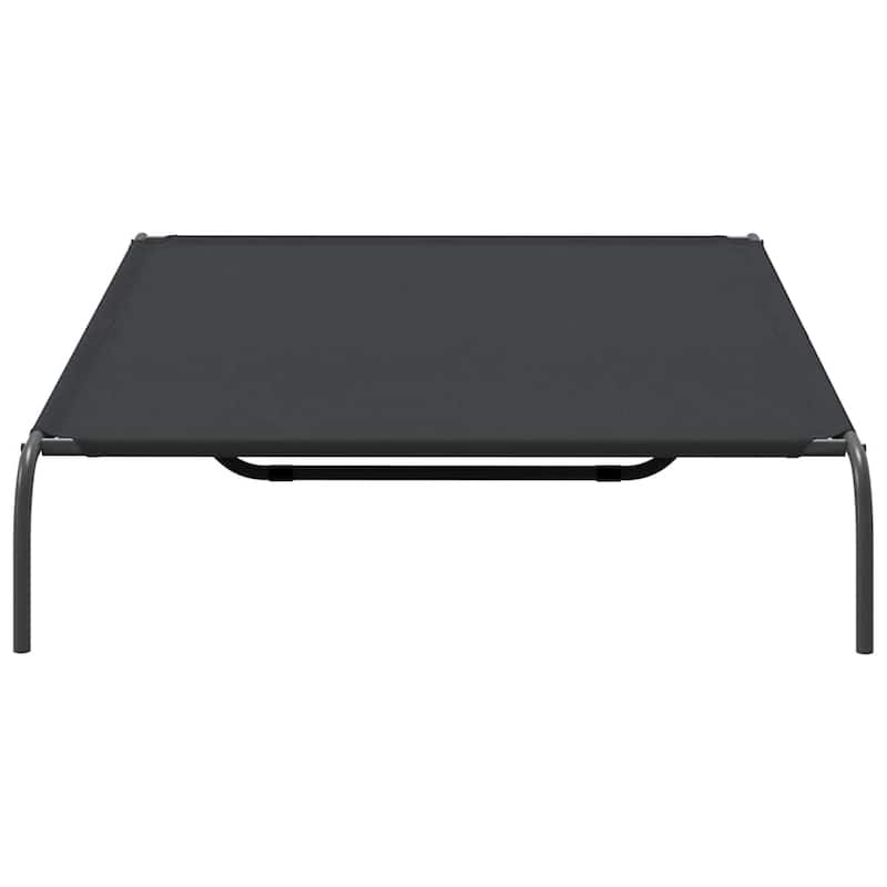 vidaXL Elevated Dog Bed Raised Dog Cot Puppy Sleeping Bed Black Textilene