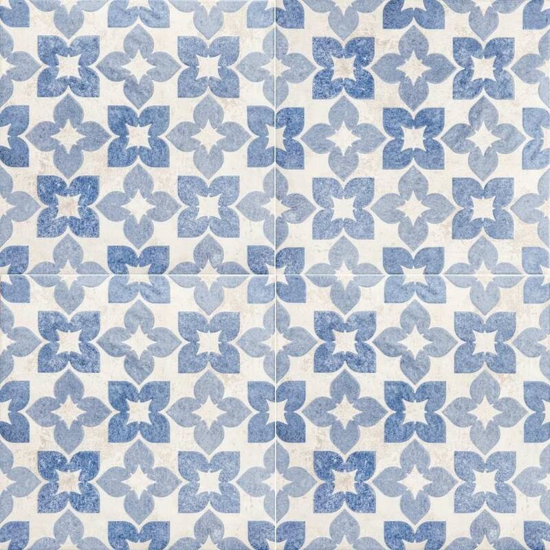 The Tile Life Phlox 8x8 Blue Porcelain Floor & Wall Tile