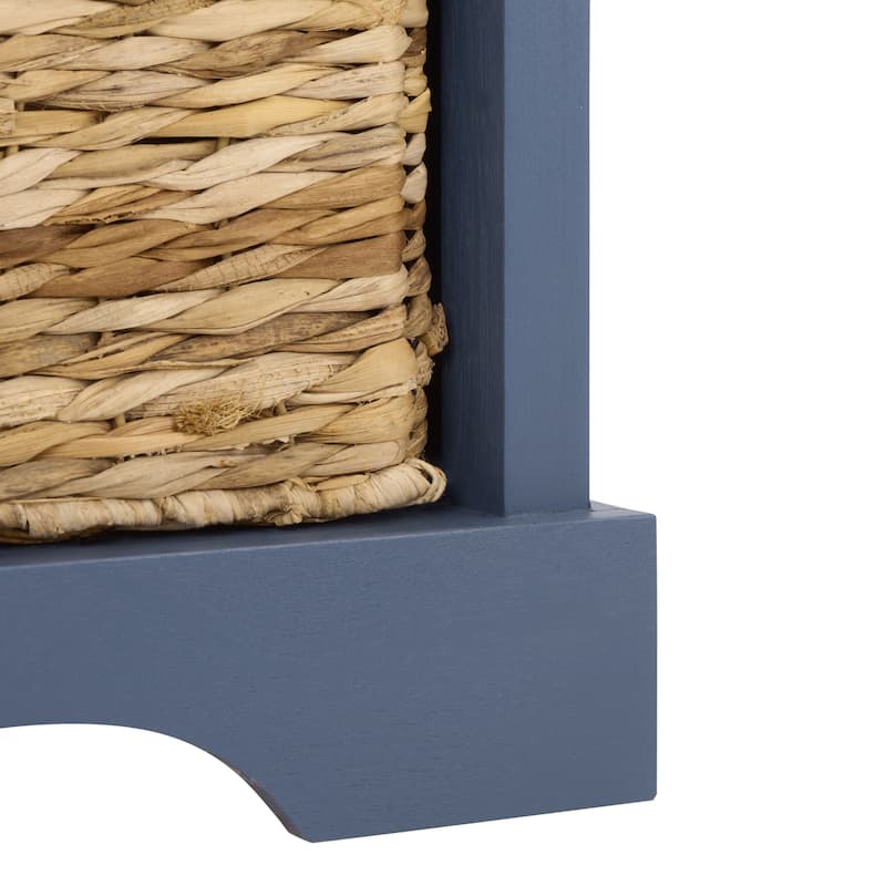 SAFAVIEH Euphemia Brown Woven Storage Basket Bench - 33.5" x 16.1" x 19.9" - 34"W x 16"D x 20"H