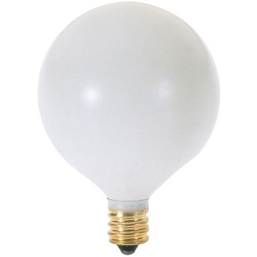 Satco S3826 Candelabra Base Globe Light Bulb 40 Watt White Satco S3826 Candelabra Base Globe Light Bulb 40 Watt White Free Shipping On Orders Over 45 17918523
