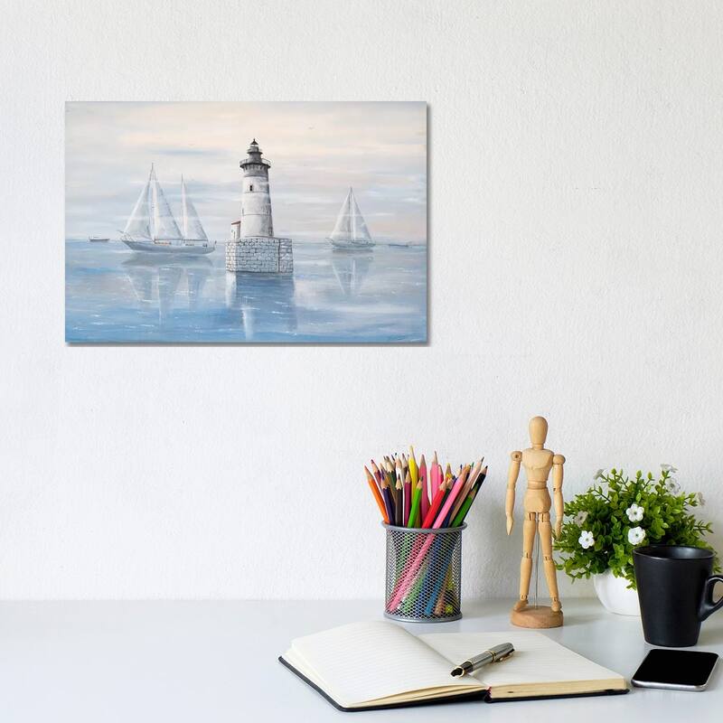 iCanvas "Detroit River Lighthouse" by Jim Williams Canvas Print - 8x12x0.75
