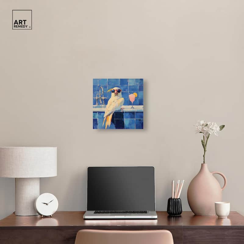 Relaxing Bird Canvas by Art Remedy, Gallery Wrapped