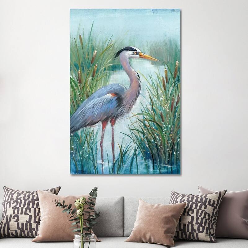 iCanvas "Marsh Heron I" by Tim OToole Canvas Print