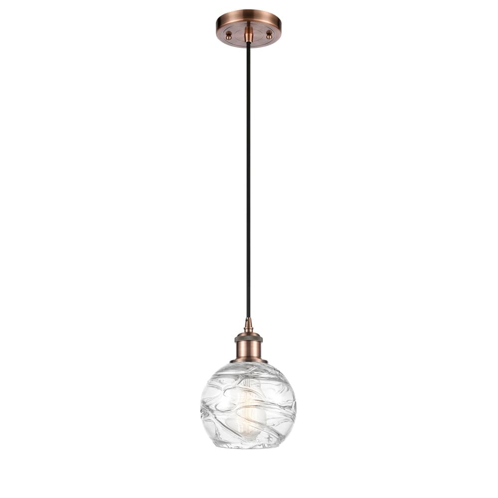 Innovations Lighting Ballston Athens Deco Swirl - 1 Light 6" Cord Hung Mini Pendant