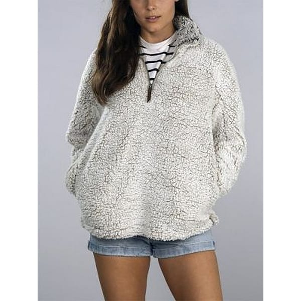 thread and supply sherpa pullover
