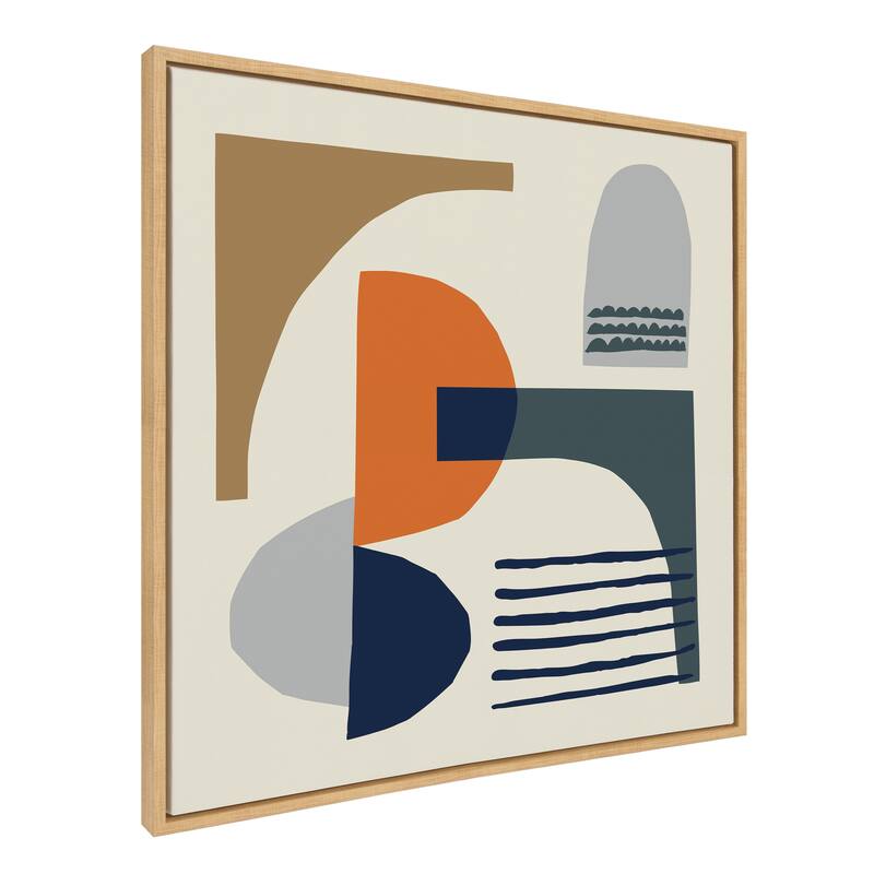 Kate and Laurel Sylvie Abstract Canvas by Rachel Lee of My Dream Wall - 30x30 - Plastic - Natural