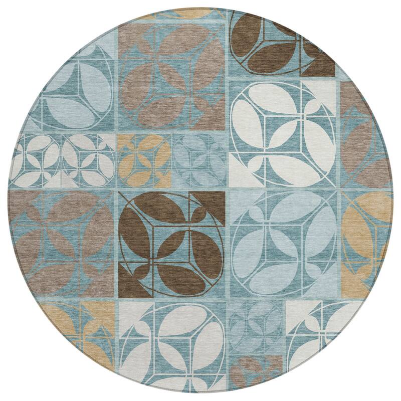 Machine Washable Indoor/ Outdoor Patch Lupton Chantille Rug