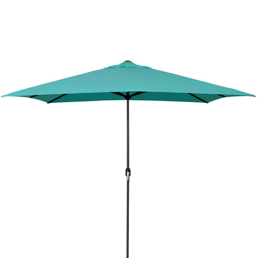 10' x 6' Rectangular Outdoor Patio Umbrella with Crank Opening