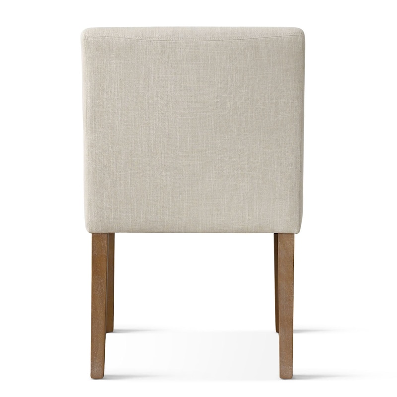 Linen Upholstered Armchair with Solid Wood Legs(Set of 4)