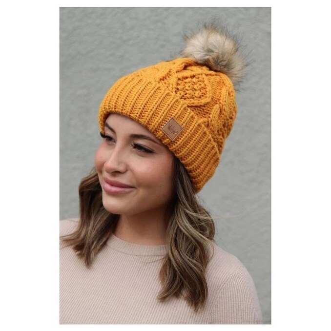 womens mustard hat