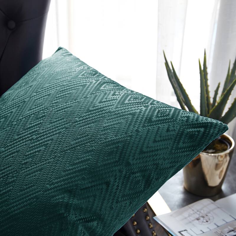 Tonopah Ikat Velvet Throw Pillow Cover Set, NO INSERT
