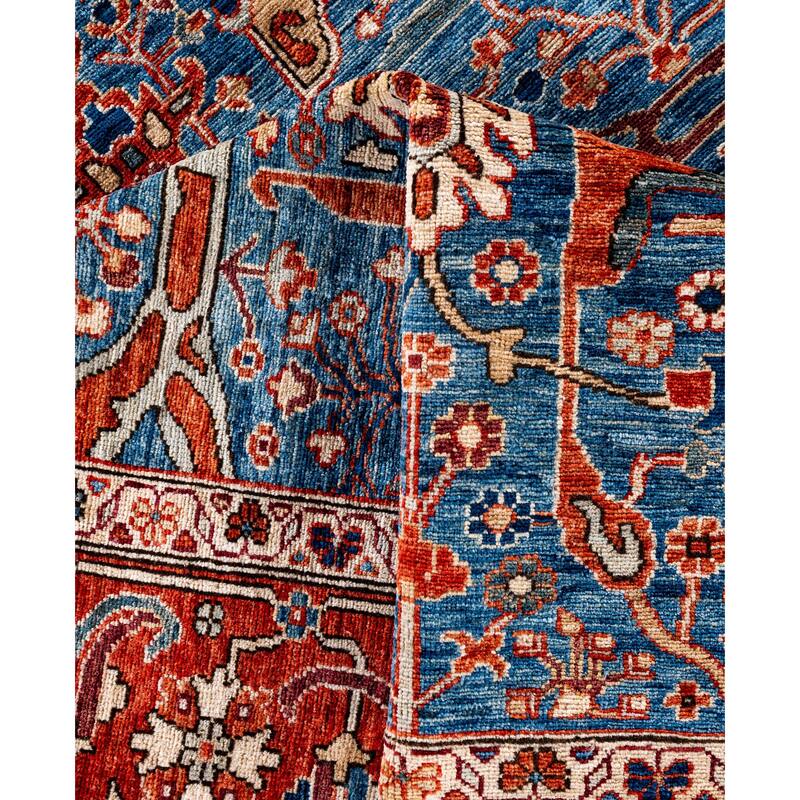 Serapi One-of-a-Kind Hand-Knotted Area Rug - Blue - 8' 0" x 9' 11"