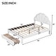 preview thumbnail 12 of 10, Seashell-Shaped Platform Bed Frame with 2 Drawers & LED-Full, White