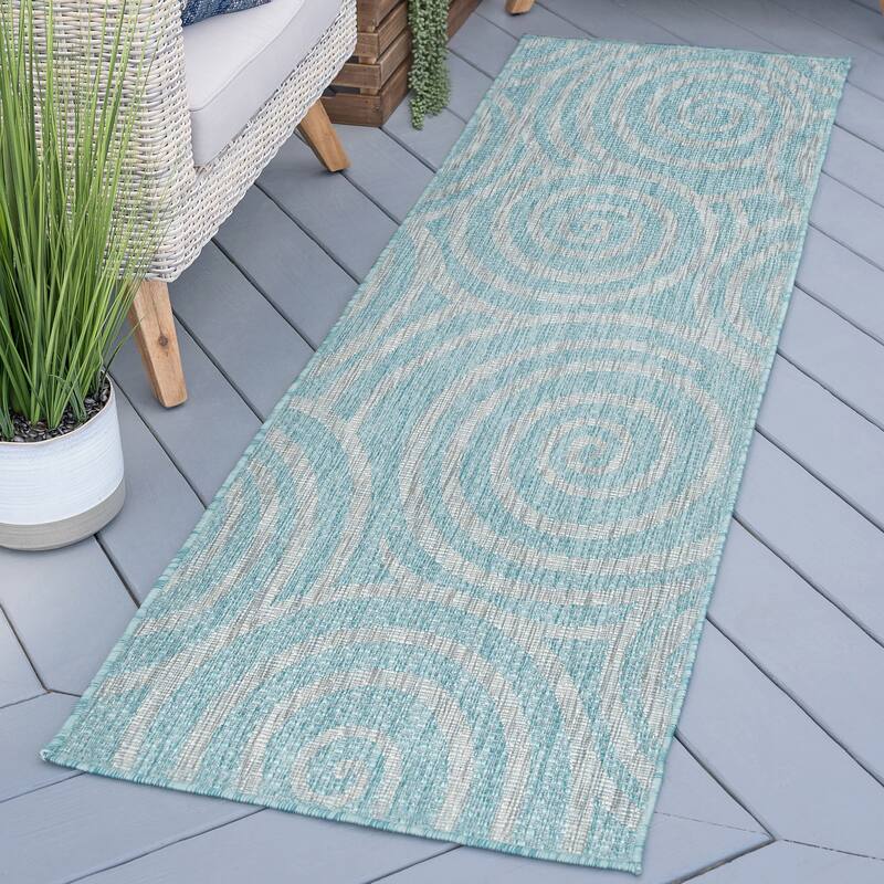 Colonnade Transitional Geometric Indoor/Outdoor Area Rug