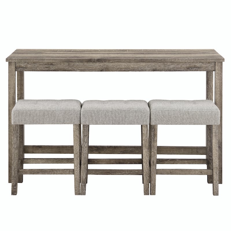 4-Piece Bar Table and Chairs Set, Dining Table Set