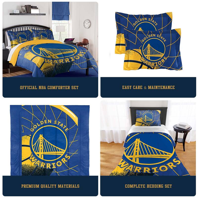 NBA Golden State Warriors Officially Licenced Comforter & Sham set