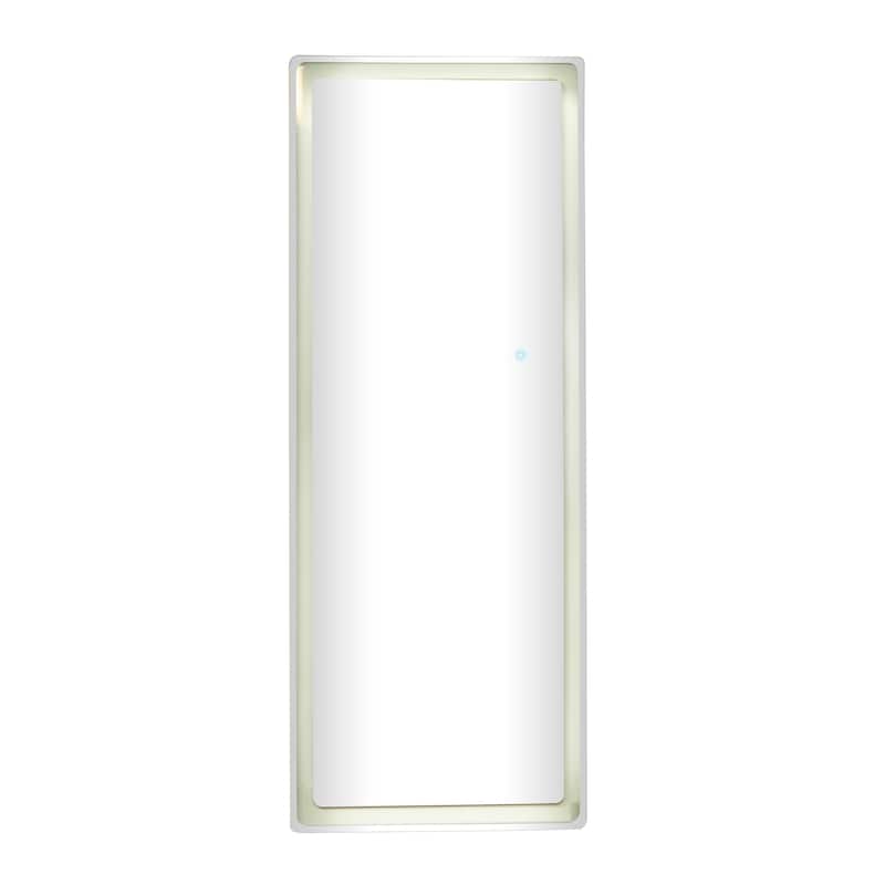 Clear Glass Modern Rectangle LED Mirror