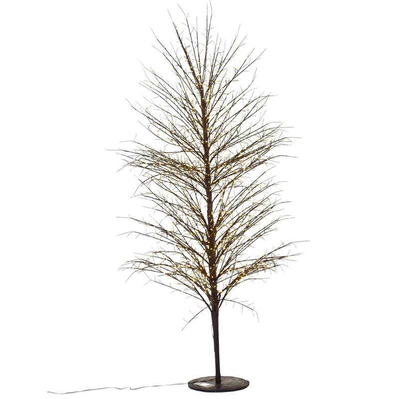 5.75' Pre-Lit Black Birch Artificial Tree, LED Warm White Lights