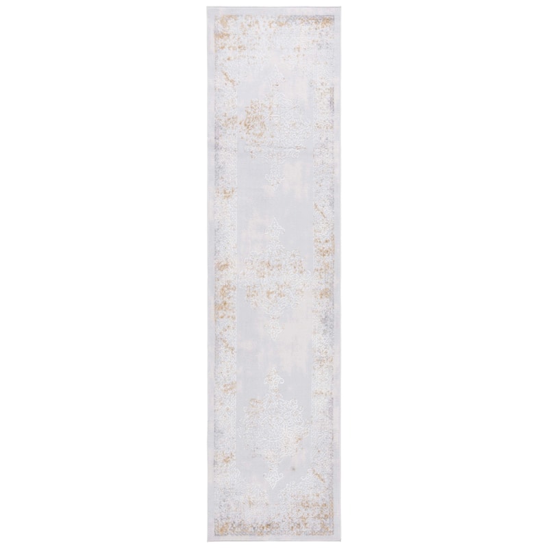 SAFAVIEH, Palma Lossie Vintage Oriental Rug - 2'2" x 9' Runner - Beige/Light Grey