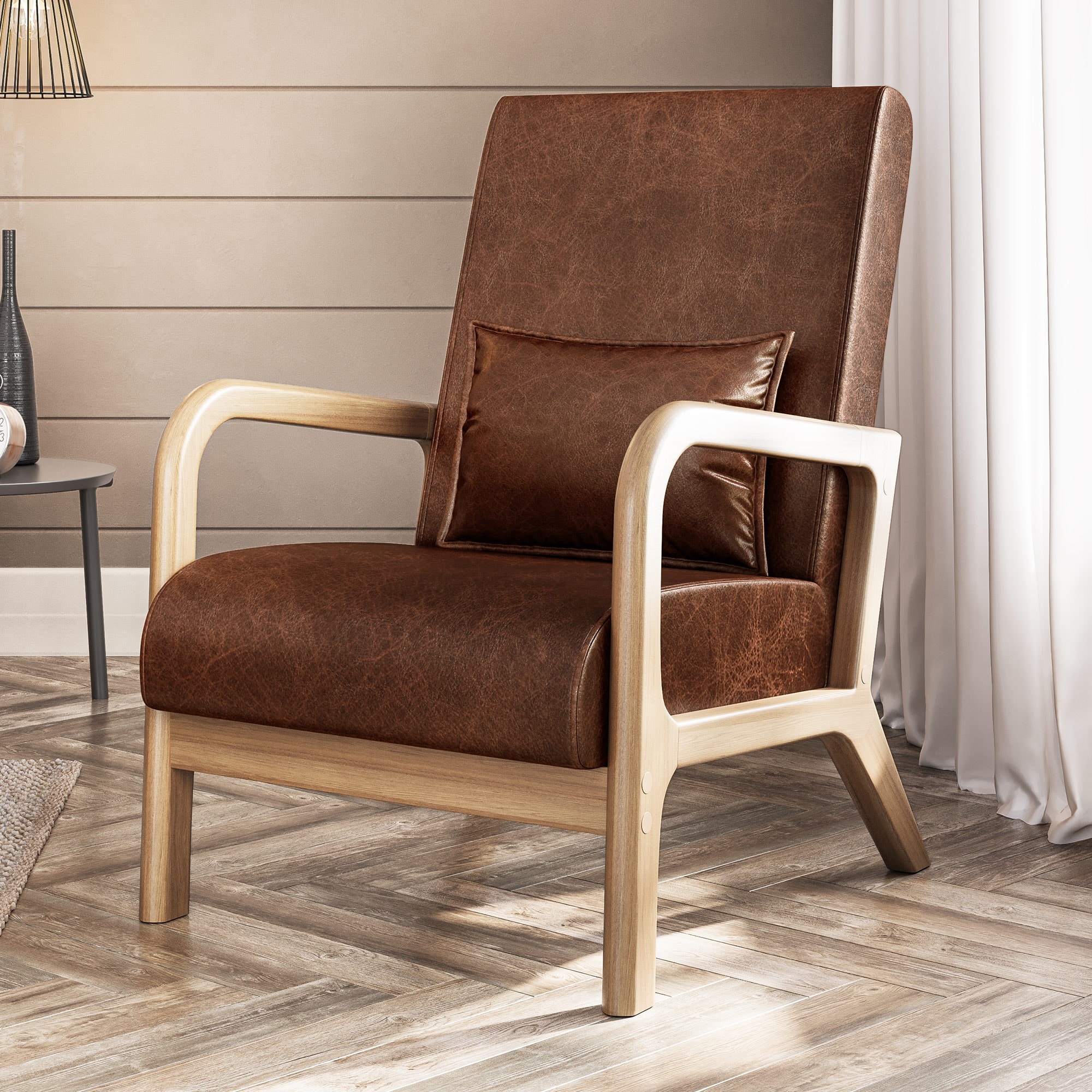 Belleze accent chair living room upholstered armchair sales