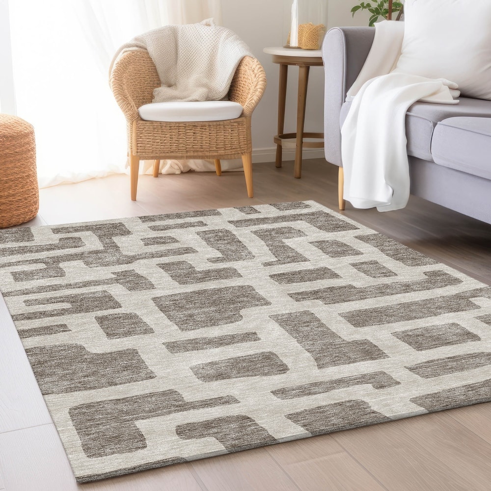 Premium Washable Super Soft Geo Maze Mayfield Rug