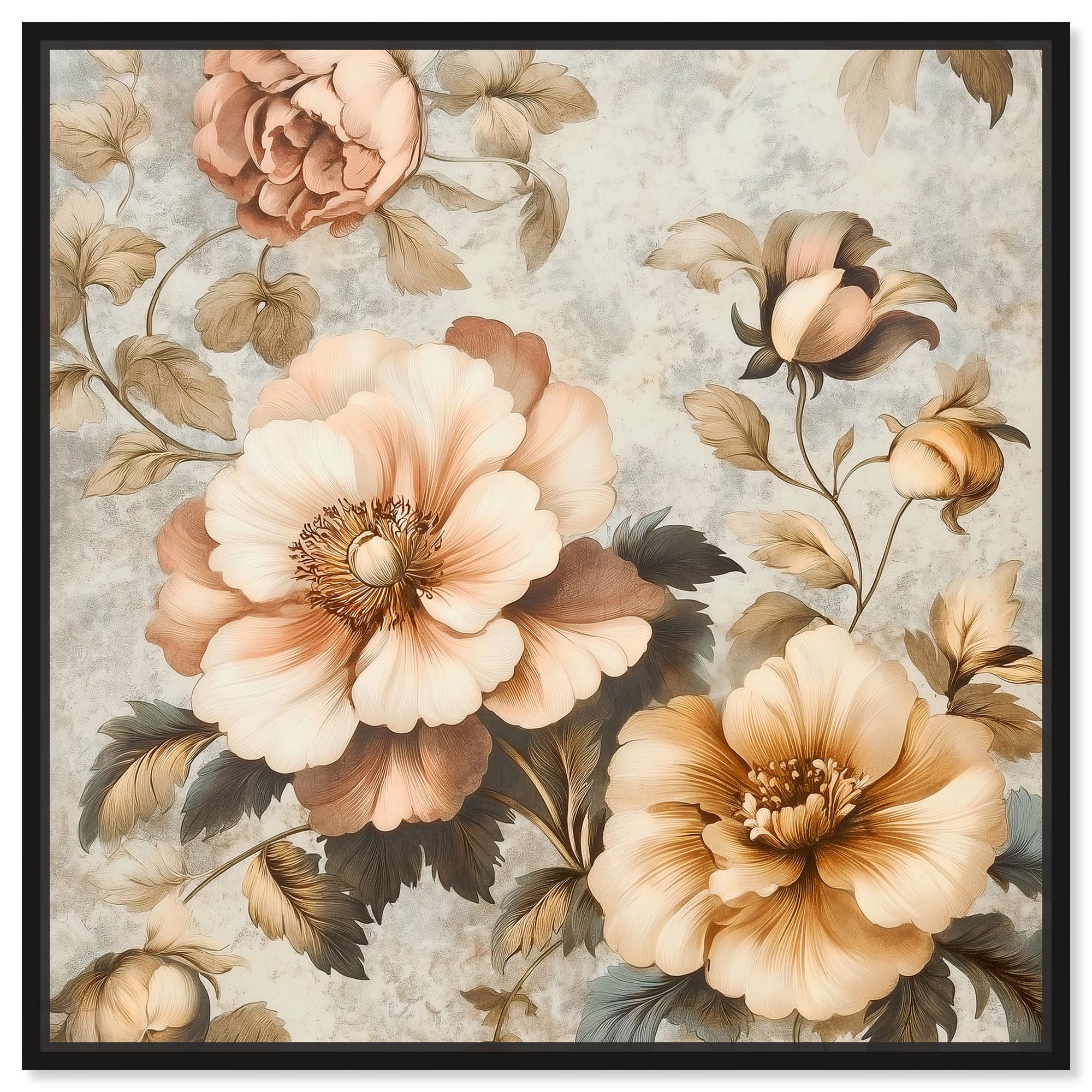 Retro Rose II Canvas by Art Remedy