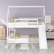 preview thumbnail 20 of 27, Twin Size Bunk House Bed with Slide and Ladder,House Shape Bunk bed with Slide