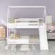 preview thumbnail 5 of 12, Twin over Twin House Shape Bunk bed with Slide