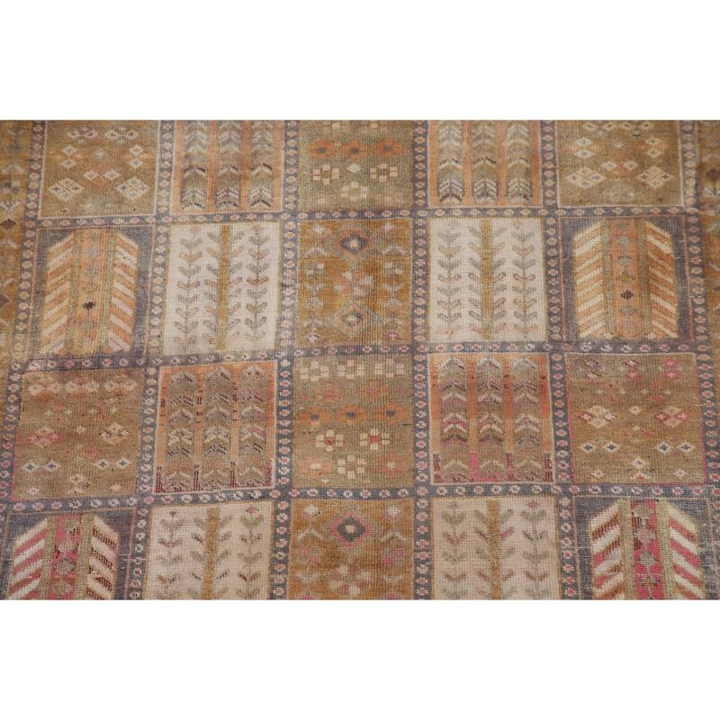 Hand Knotted Oriental 100% Wool Carpet Traditional Garden Design Multi-Colored Bakhtiari Area Rug - 9' 6'' X 6' 5''