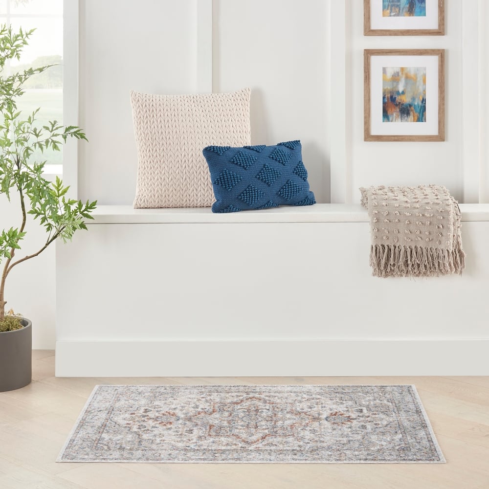 Nourison Astra Machine Washable Distressed Area Rug