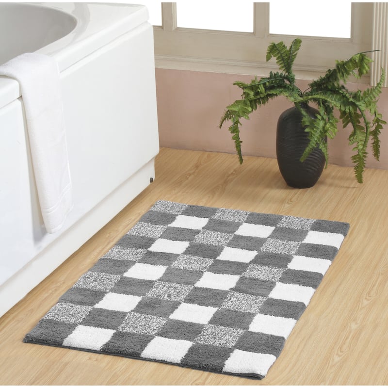 Chesapeake Cubic Bar Cotton Tufted Bath Rug 24"X40"