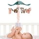 preview thumbnail 2 of 5, Lambs & Ivy Enchanted Safari Animal Musical Baby Crib Mobile Jungle Soother Toy
