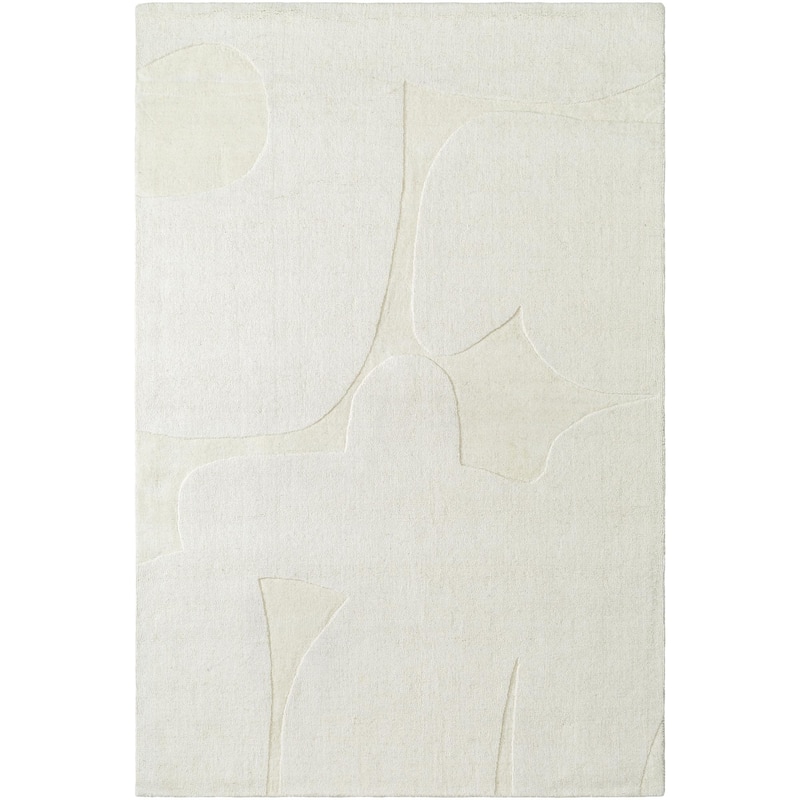 Joaquin Casual Solid Color Wool Area Rug