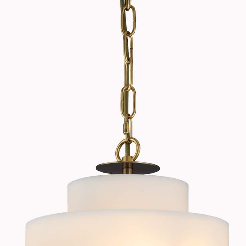 Bohemian Gold Coastal Chandelier - Nordic Milk White, Glass Pendant Light
