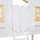 preview thumbnail 15 of 14, Twin over Twin House Bunk Bed with Roof, Window Box and Door, Natural+White