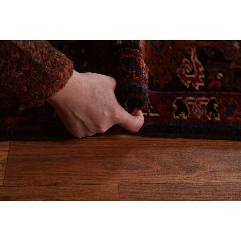Vintage Vegetable Dye Heriz Persian Area Rug Wool Hand-knotted Carpet - 9'10" x 13'0"