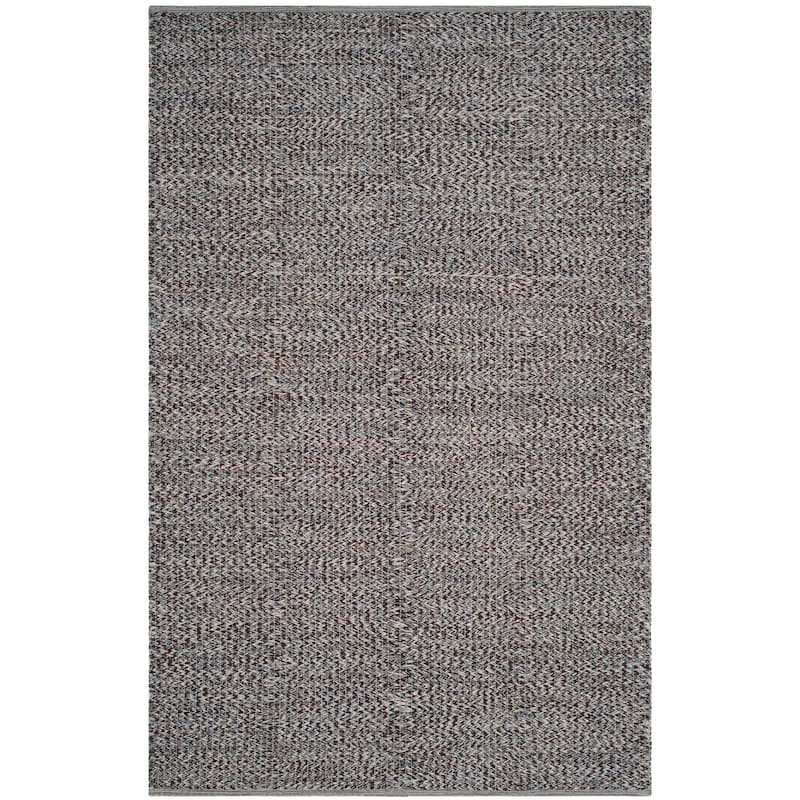 SAFAVIEH, Handmade Flatweave Montauk Gyrithe Casual Cotton Rug - 5' x 8' - Blue/Multi