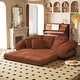 preview thumbnail 3 of 36, Foldable Corduroy Sleeper Sofa Bed