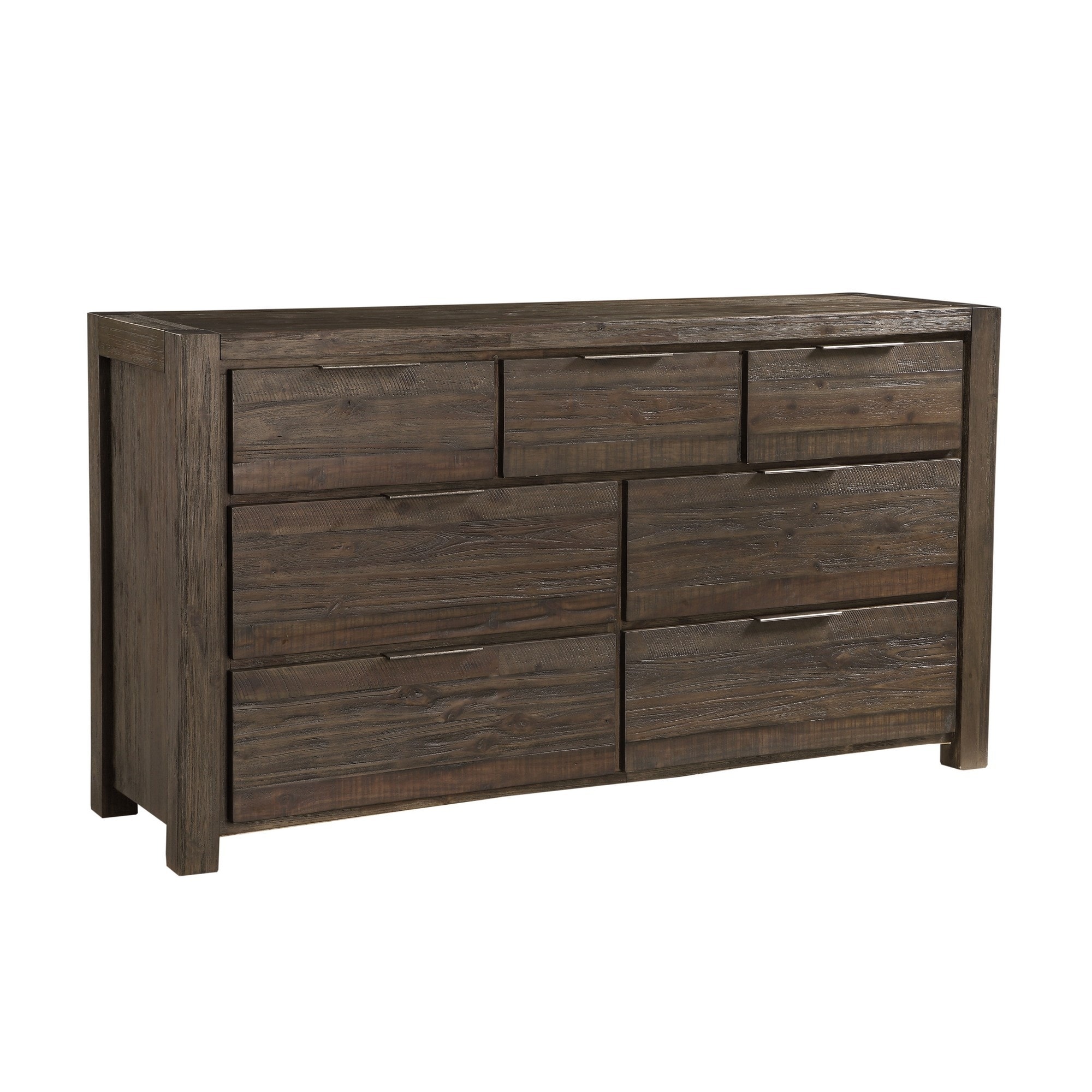 Mateo 66 Inch Dresser, 7 Gliding Drawers, Acacia Wood Frame, Coffee Brown - Bed Bath & Beyond