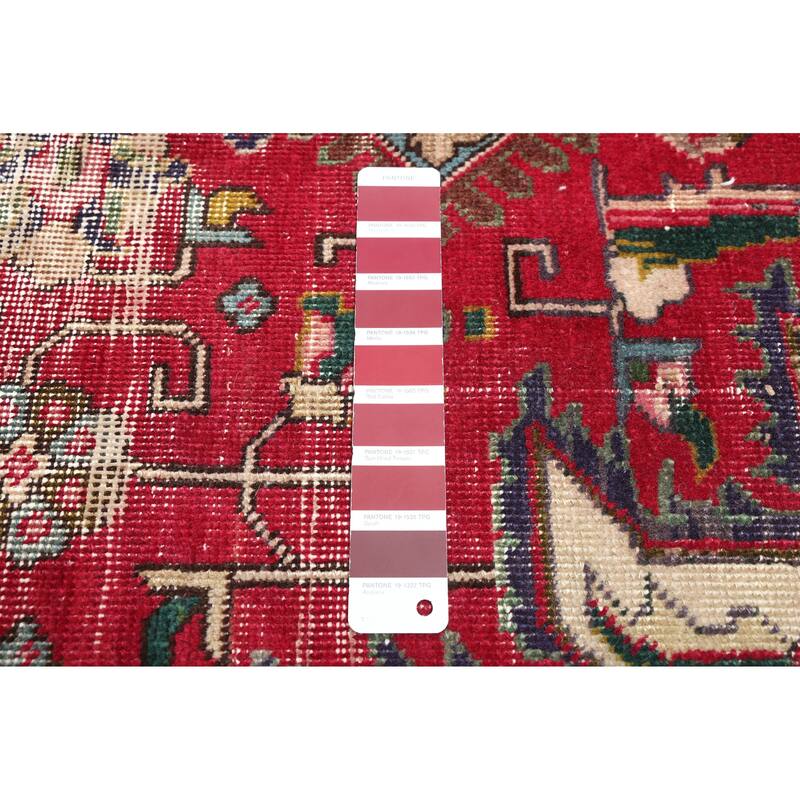 ECARPETGALLERY Hand-knotted Antalya Vintage Red Wool Rug - 6'4 x 9'0